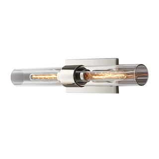 2-Light Modern Brass Cylinder Metal Vanity Sconce Zawala Image - 11