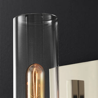 2-Light Modern Brass Cylinder Metal Vanity Sconce Zawala Image - 12