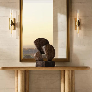 2-Light Modern Brass Cylinder Metal Vanity Sconce Zawala Image - 2