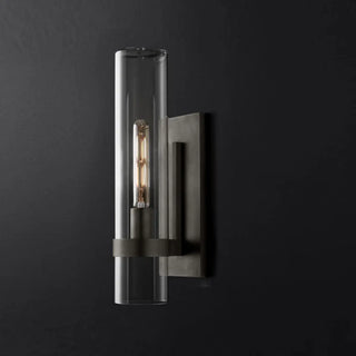 2-Light Modern Brass Cylinder Metal Vanity Sconce Zawala Image - 4