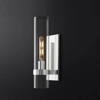 2-Light Modern Brass Cylinder Metal Vanity Sconce Zawala Image - 5