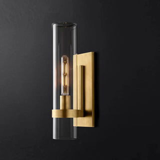 2-Light Modern Brass Cylinder Metal Vanity Sconce Zawala Image - 6
