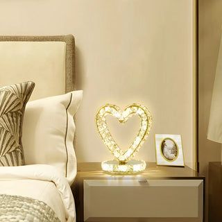 Stylish Crystal LED Geometric Oval Ring Table Lamp Zawala Image - 1