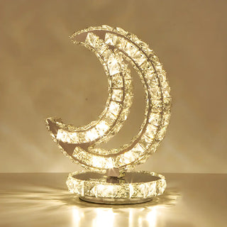 Stylish Crystal LED Geometric Oval Ring Table Lamp Zawala Image - 13