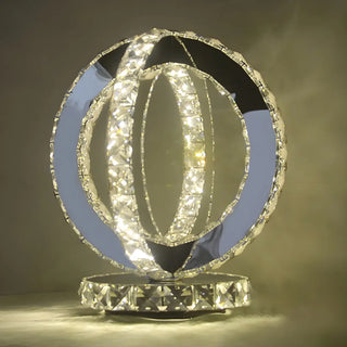 Stylish Crystal LED Geometric Oval Ring Table Lamp Zawala Image - 14