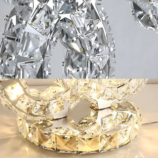 Stylish Crystal LED Geometric Oval Ring Table Lamp Zawala Image - 16