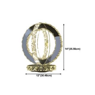 Stylish Crystal LED Geometric Oval Ring Table Lamp Zawala Image - 21