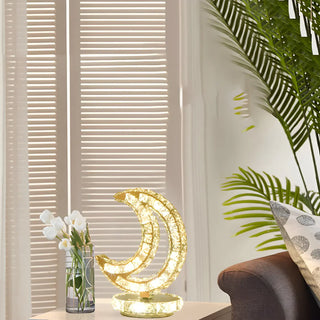 Stylish Crystal LED Geometric Oval Ring Table Lamp Zawala Image - 9