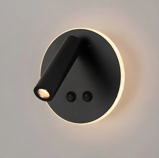 Bedside Round Base Cylinder Gold Reading Wall Lights Zawala Image - 10