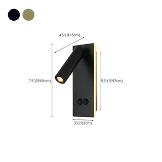 Bedside Round Base Cylinder Gold Reading Wall Lights Zawala #size