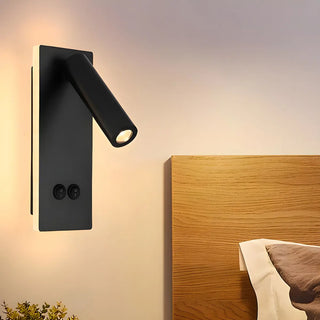 Bedside Round Base Cylinder Gold Reading Wall Lights Zawala Image - 2