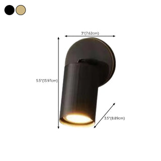 Modern Adjustable Gold Cylinder Vanity Wall Light Zawala #size