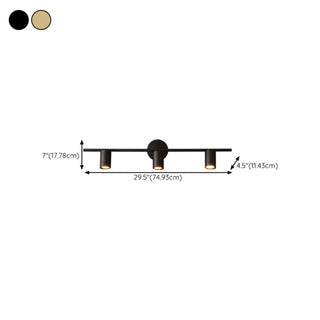 Modern Adjustable Gold Cylinder Vanity Wall Light Zawala Image - 25