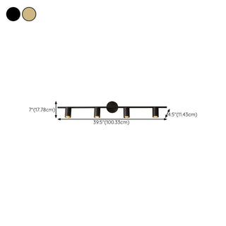 Modern Adjustable Gold Cylinder Vanity Wall Light Zawala Image - 26
