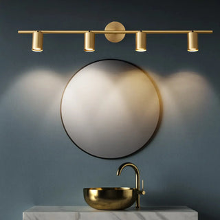 Modern Adjustable Gold Cylinder Vanity Wall Light Zawala Image - 5