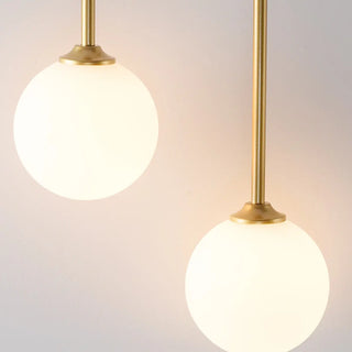 Modern Gold Frosted Glass Globe Metal Wall Sconce Zawala Image - 11
