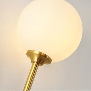Modern Gold Frosted Glass Globe Metal Wall Sconce Zawala Image - 8