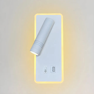 Trendy Square Base Cylinder Bedside Reading Wall Sconce Zawala Image - 10