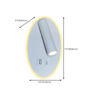 Trendy Square Base Cylinder Bedside Reading Wall Sconce Zawala Image - 17