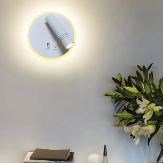 Trendy Square Base Cylinder Bedside Reading Wall Sconce Zawala Image - 2