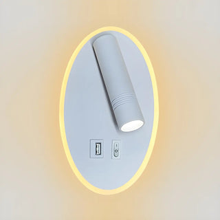 Trendy Square Base Cylinder Bedside Reading Wall Sconce Zawala Image - 3