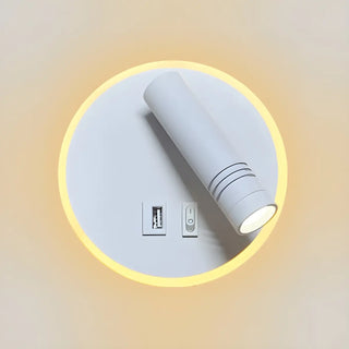 Trendy Square Base Cylinder Bedside Reading Wall Sconce Zawala Image - 5