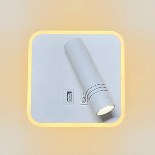 Trendy Square Base Cylinder Bedside Reading Wall Sconce Zawala Image - 7