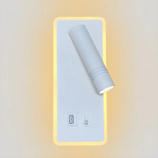Trendy Square Base Cylinder Bedside Reading Wall Sconce Zawala Image - 9
