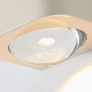 Minimalist White Square LED Up Down Wall Sconce Zawala Image - 11