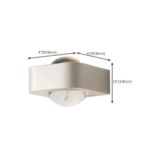 Minimalist White Square LED Up Down Wall Sconce Zawala #size