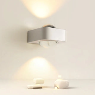 Minimalist White Square LED Up Down Wall Sconce Zawala Image - 4