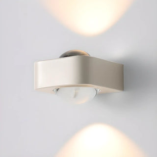 Minimalist White Square LED Up Down Wall Sconce Zawala Image - 6