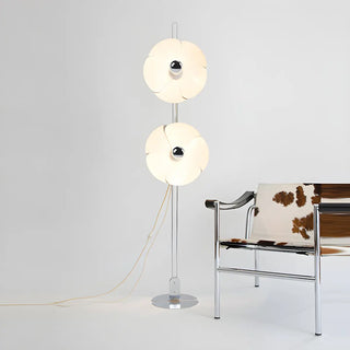 2-Light Modern Silver Flower-Shaped LED Floor Lamp Zawala Image - 1