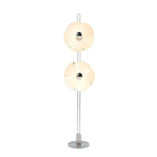 2-Light Modern Silver Flower-Shaped LED Floor Lamp Zawala Image - 11
