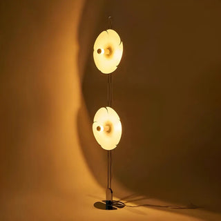 2-Light Modern Silver Flower-Shaped LED Floor Lamp Zawala Image - 2