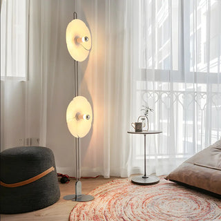 2-Light Modern Silver Flower-Shaped LED Floor Lamp Zawala Image - 5