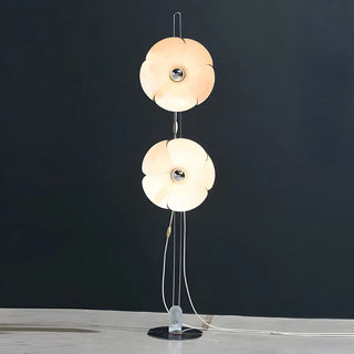 2-Light Modern Silver Flower-Shaped LED Floor Lamp Zawala Image - 6