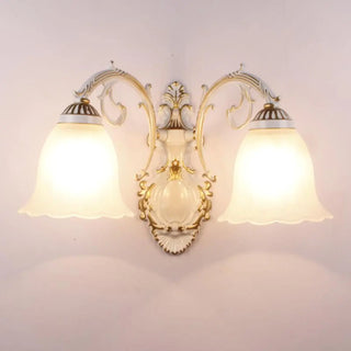 2-Light European White Bell-Shaped LED Vanity Light Zawala Image - 1