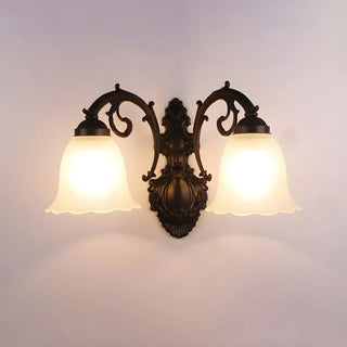 2-Light European White Bell-Shaped LED Vanity Light Zawala Image - 3