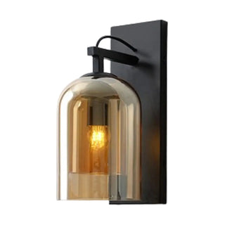 Bedroom Clear Cylinder Glass Modern Black Vanity Light Zawala Image - 11