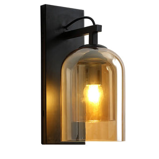 Bedroom Clear Cylinder Glass Modern Black Vanity Light Zawala Image - 12