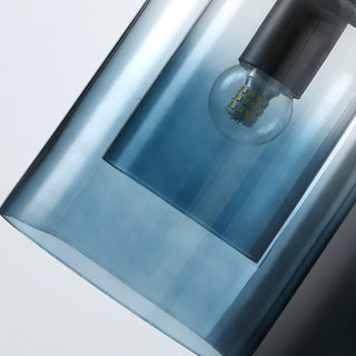 Bedroom Clear Cylinder Glass Modern Black Vanity Light Zawala Image - 13