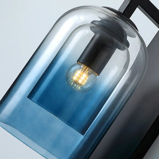 Bedroom Clear Cylinder Glass Modern Black Vanity Light Zawala Image - 15