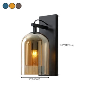 Bedroom Clear Cylinder Glass Modern Black Vanity Light Zawala #size