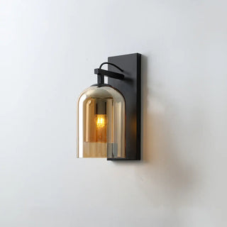Bedroom Clear Cylinder Glass Modern Black Vanity Light Zawala Image - 7