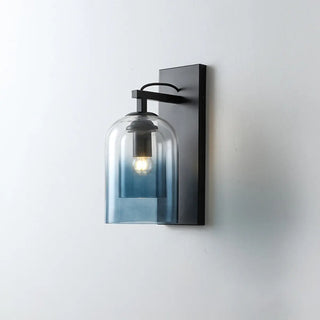 Bedroom Clear Cylinder Glass Modern Black Vanity Light Zawala Image - 8