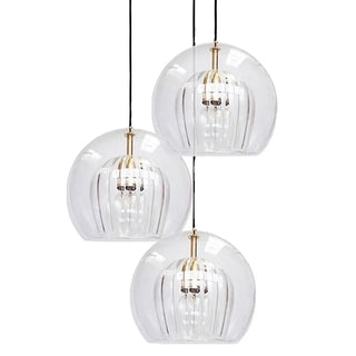 ZOWALA - Modern Dining Room Clear Glass Globe Pendant Light Image - 10