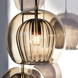 ZOWALA - Modern Dining Room Clear Glass Globe Pendant Light Image - 11