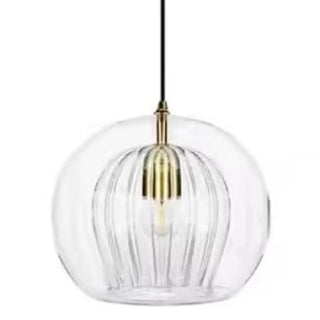 ZOWALA - Modern Dining Room Clear Glass Globe Pendant Light Image - 9