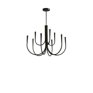 ZOWALA - Modern Black Curved Arms Chandelier Adjustable Height Image - 8